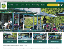 Tablet Screenshot of kingstontennisclub.com